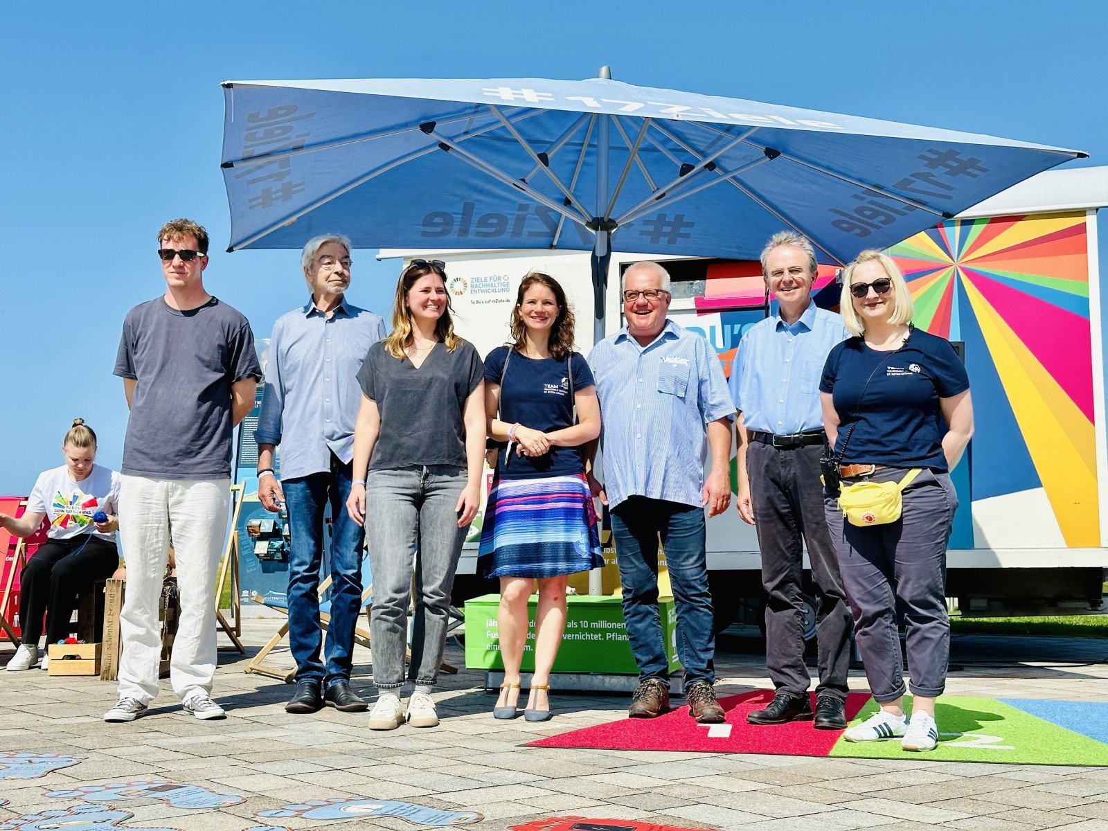 Organisatoren und Akteure: Julian Bethmann, Peter Bothe, Kristina Löhr, Katharina Schirmbeck, Boris Pfau (künftiger Bürgermeister SPO), Dr. Jens Kreuter und Carolin Kühn.