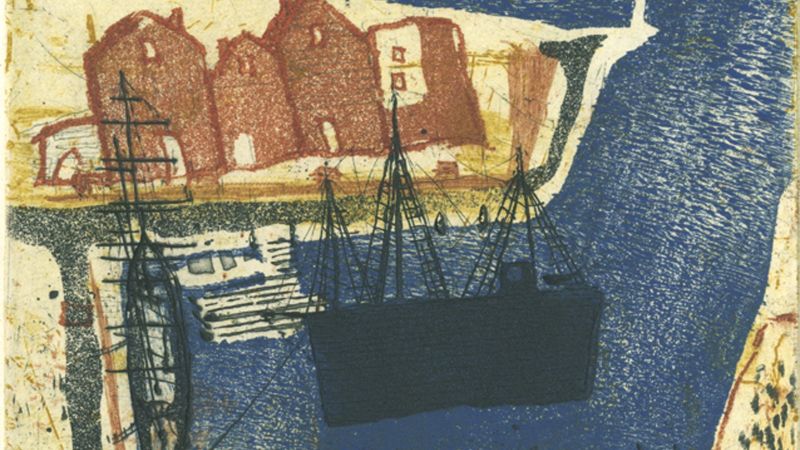 Otto Beckmann führt durch seine Ausstellung „Sehzeichen“