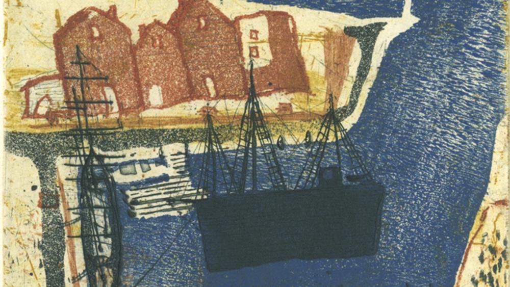 Otto Beckmann führt durch seine Ausstellung „Sehzeichen“