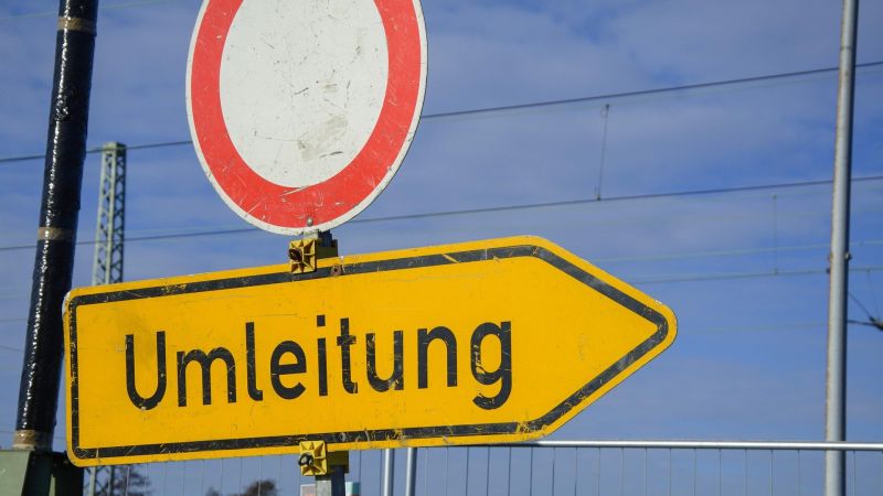Ein Umleitungsschild