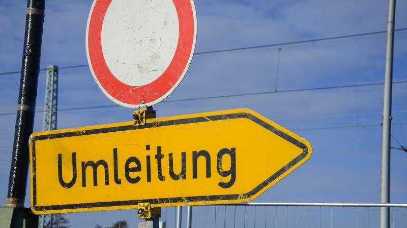 Ein Umleitungsschild