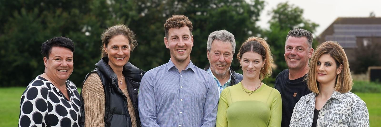 Maren Grunau, Svenja Sassen, Boy Stöhrmann, Bodo Laubenstein, Laura Krass, Oliver Grunau und Simona Pandolfo.