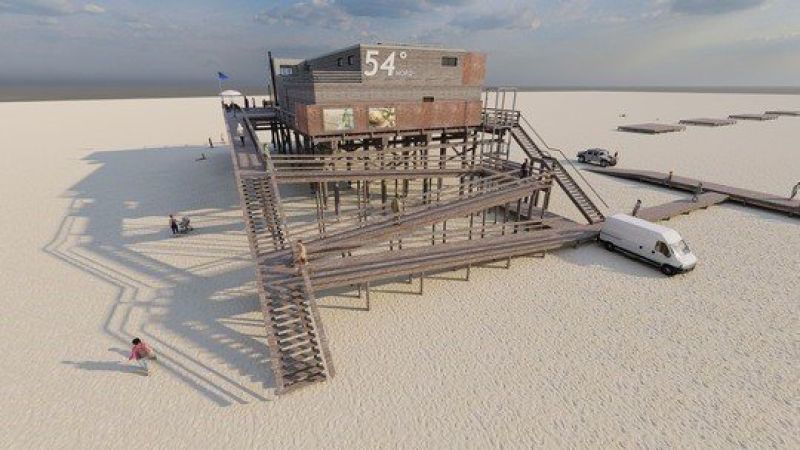 Neue Strandbar bekommt Aufzug und Rampe
