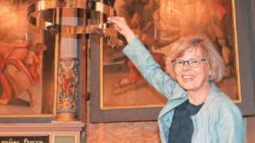 Messingschäfchen in luftiger Höhe