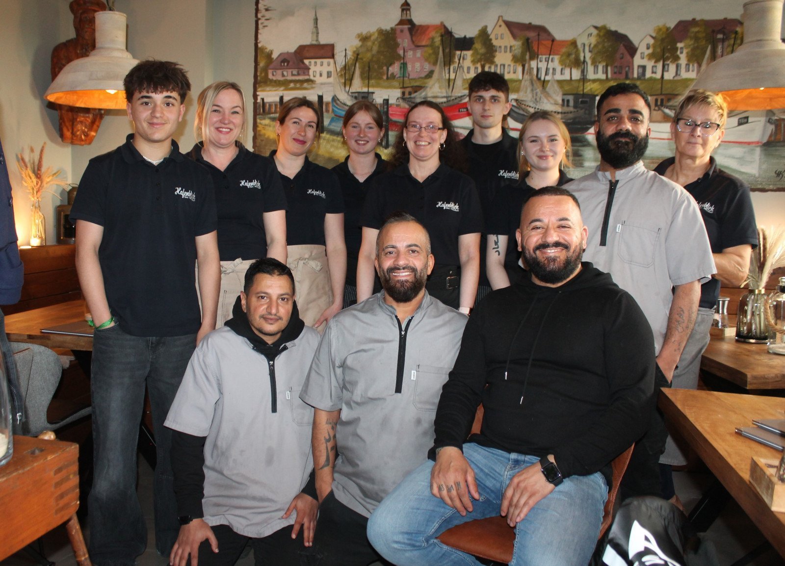 Das Team des Cafés und Restaurants Hafenblick.