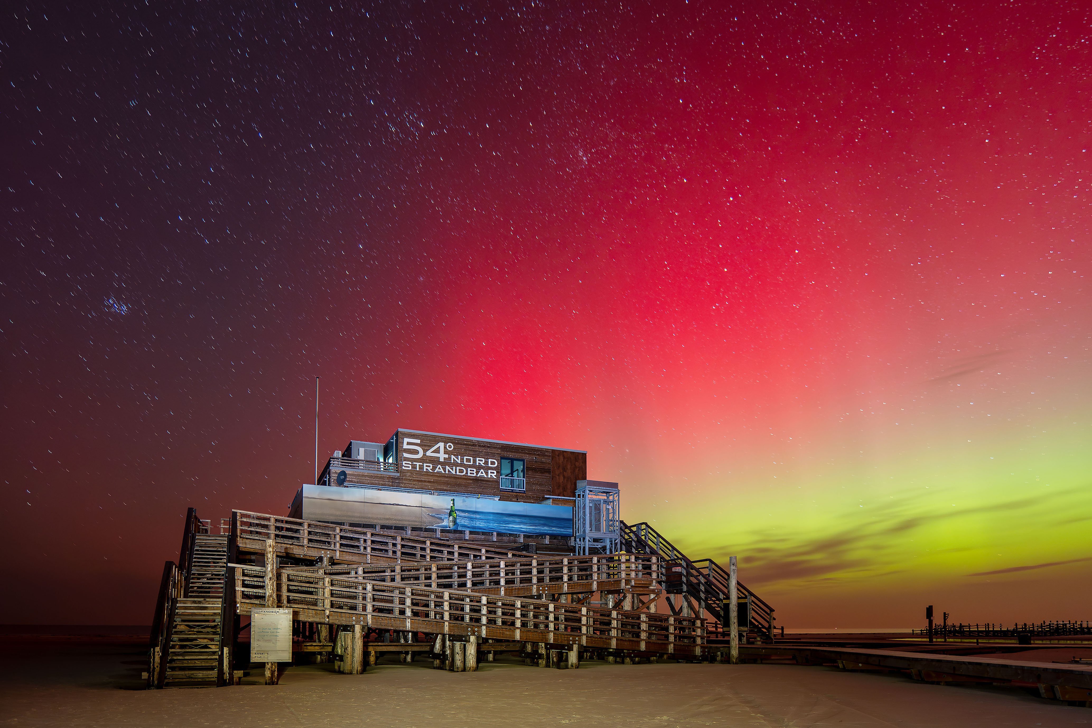 Die Strandbar 54 Grad Nord in St. Peter-Ording.