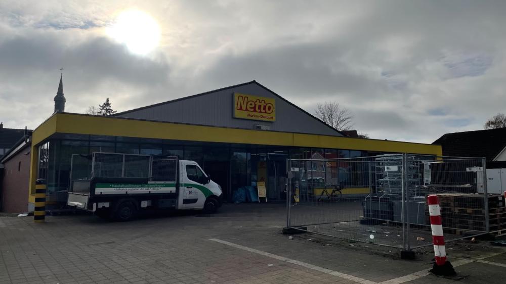 Eine Filiale des Einzelhändlers Netto in der Stadt Tönning.